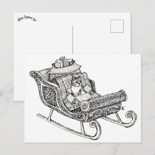 Weihnachtskatze Postkarte