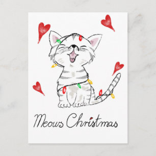 Weihnachtskatze postkarte