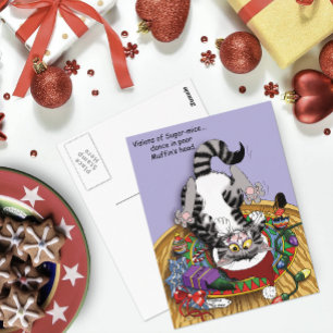 Weihnachtskatze Postkarte