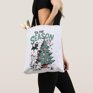 Weihnachtskatze Retro Die Jahreszeit Meowy Catmas 