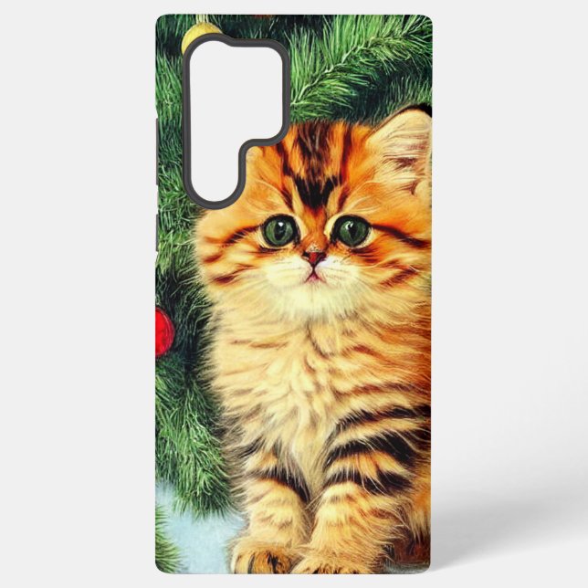 Weihnachtskatze Samsung Galaxy Hülle (Rückseite)