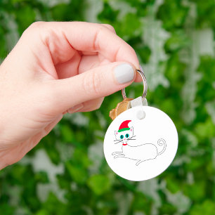 Weihnachtskatze Schlüsselanhänger