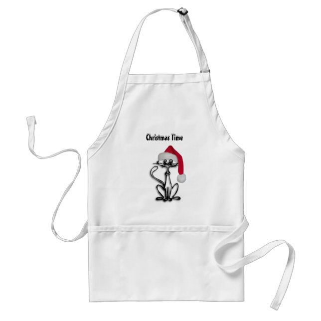 Weihnachtskatze Schürze (Vorne)