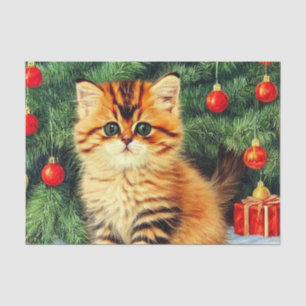 Weihnachtskatze Seidenpapier