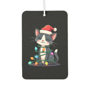 Weihnachtskatze Smoking schwarze Katze xmas Lichte Autolufterfrischer