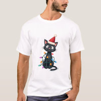 Weihnachtskatze Smoking schwarze Katze xmas Lichte