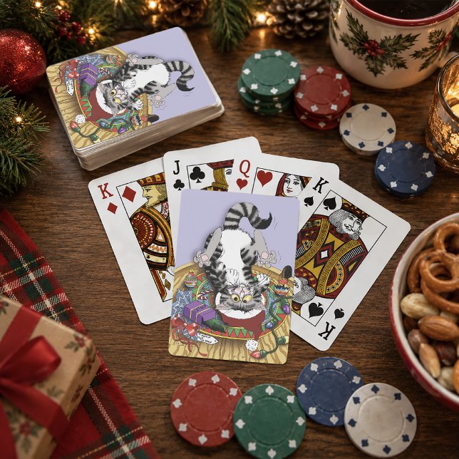 Weihnachtskatze Spielkarten (Von Creator hochgeladen)