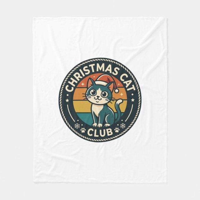 Weihnachtskatze Süße Kitty Design - Weihnachtskatz Fleecedecke (Vorderseite)