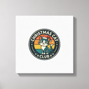 Weihnachtskatze Süße Kitty Design - Weihnachtskatz Leinwanddruck
