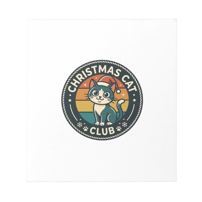 Weihnachtskatze Süße Kitty Design - Weihnachtskatz Notizblock (Vorderseite)