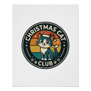 Weihnachtskatze Süße Kitty Design - Weihnachtskatz Poster