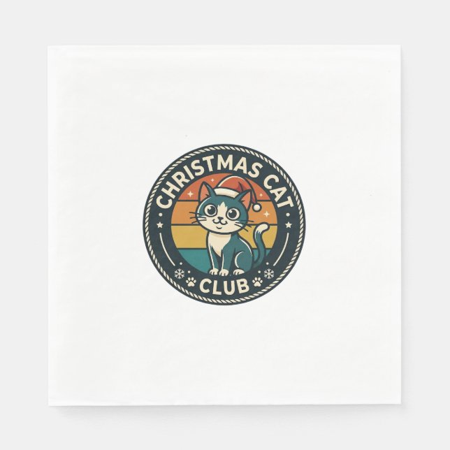 Weihnachtskatze Süße Kitty Design - Weihnachtskatz Serviette (Vorderseite)