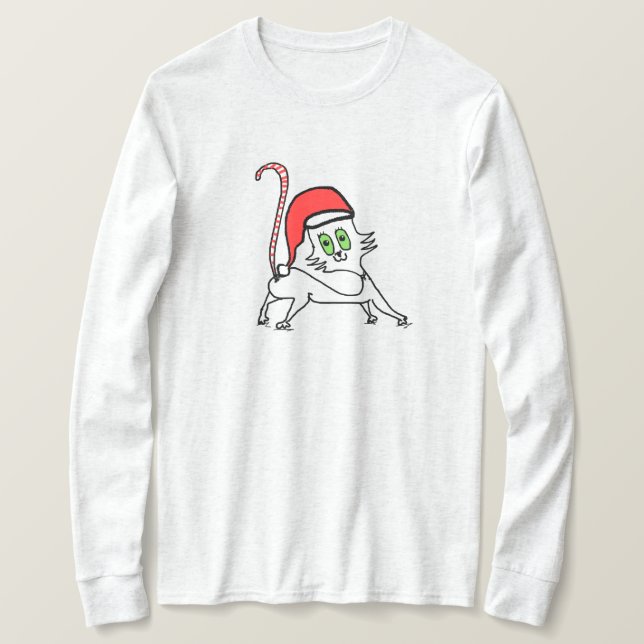 Weihnachtskatze T-Shirt (Design vorne)