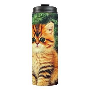 Weihnachtskatze Thermosbecher