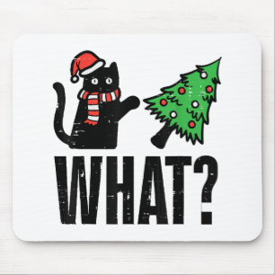 Weihnachtskatze Tipping Xmas Tree Funny Mousepad