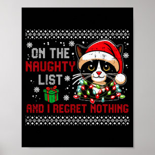 Weihnachtskatze Unartige Liste Bereue Nichts Hässl Poster
