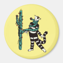 Weihnachtskatze und Kaktus komische WeihnachtsWeih