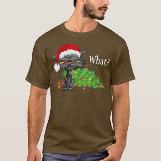 Weihnachtskatze Was gelangweilte Katze Weihnachtsm T-Shirt
