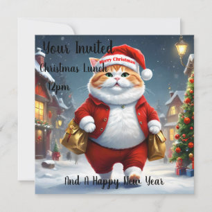 Weihnachtskatze Weihnachten, Weihnachten Einladung