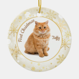 Weihnachtskatze Weihnachtsgebäck Keramik Ornament