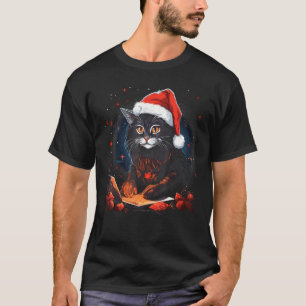 Weihnachtskatze Xmas Schlafanzüge Familie passende T-Shirt
