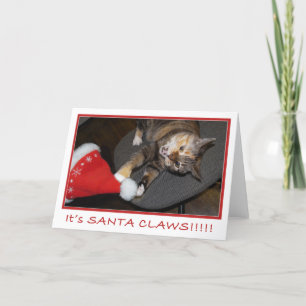 Weihnachtskatzen-Angriff II Feiertagskarte