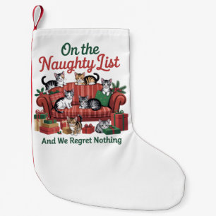 Weihnachtskatzen auf der unartigen Liste 90er Retr Kleiner Weihnachtsstrumpf
