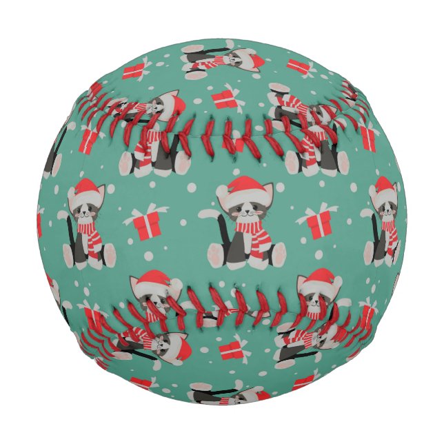 Weihnachtskatzen Baseball (Vorderseite)