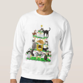 Weihnachtskatzen-Baum-Sweatshirt Sweatshirt