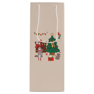 Weihnachtskatzen Chaos Geschenktüte Für Weinflaschen