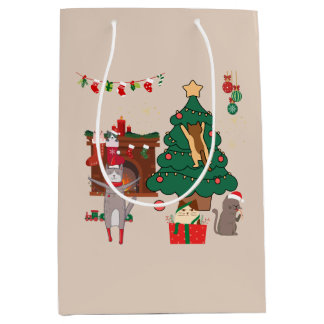 Weihnachtskatzen Chaos Mittlere Geschenktüte