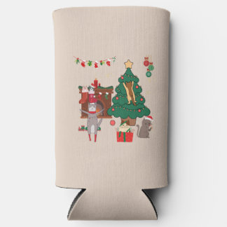 Weihnachtskatzen Chaos Selters Dosenkühler