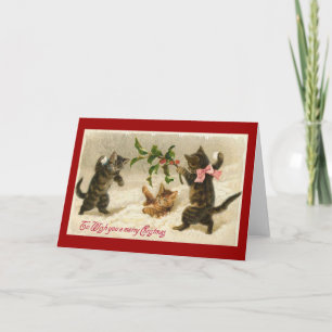 Weihnachtskatzen Feiertagskarte