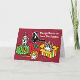 Weihnachtskatzen Feiertagskarte