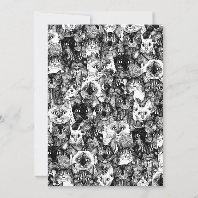 Weihnachtskatzen Feiertagskarte (Vorderseite)