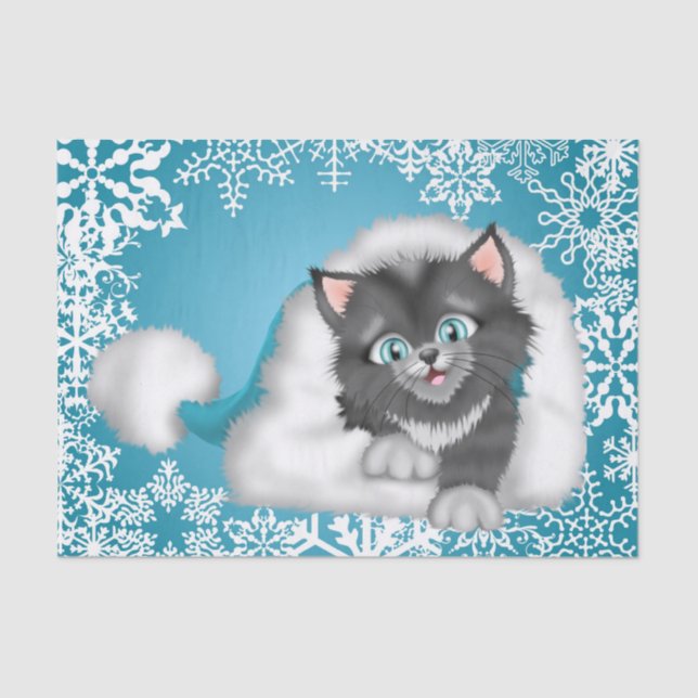 Weihnachtskatzen-FeiertagsSeidenpapier Seidenpapier (Vorderseite)