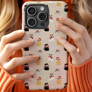 Weihnachtskatzen Festtagsmuster Case-Mate iPhone Hülle