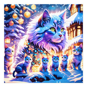 Weihnachtskatzen Fotodruck
