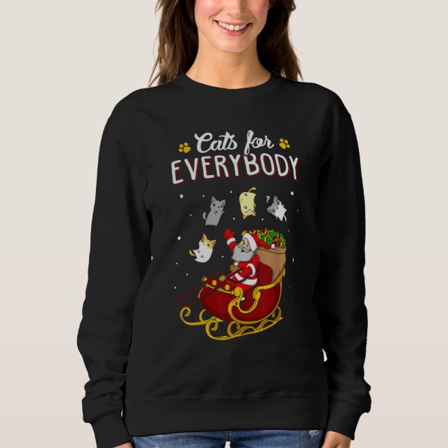 Weihnachtskatzen für jeden Ugusweihnachtssaft Ca Sweatshirt (Vorderseite)