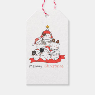 Weihnachtskatzen Geschenkanhänger