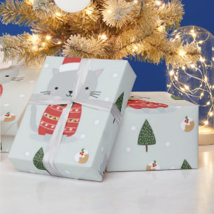 Weihnachtskatzen Geschenkpapier
