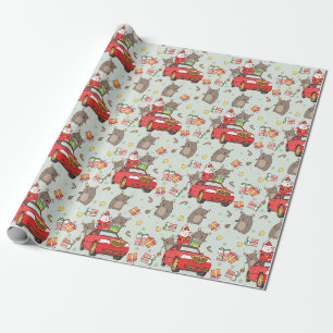Weihnachtskatzen Geschenkpapier