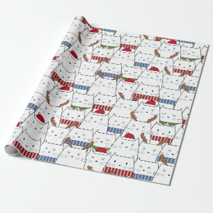 Weihnachtskatzen Geschenkpapier