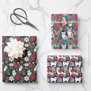 Weihnachtskatzen Geschenkpapier Set