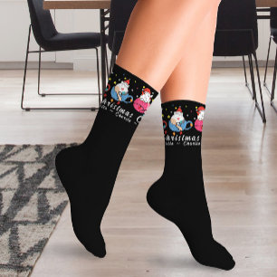 Weihnachtskatzen I Monogram Weihnachts-Party Socken