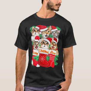 Weihnachtskatzen in Strumpf für Weihnachten T-Shirt