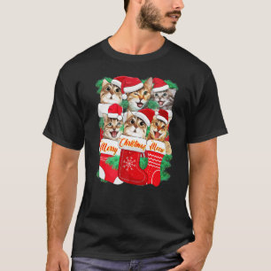Weihnachtskatzen in Strumpf für Weihnachten T-Shirt
