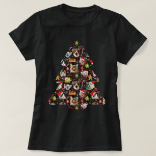 Weihnachtskatzen-Köpfe Raum-in der lustigen T-Shirt