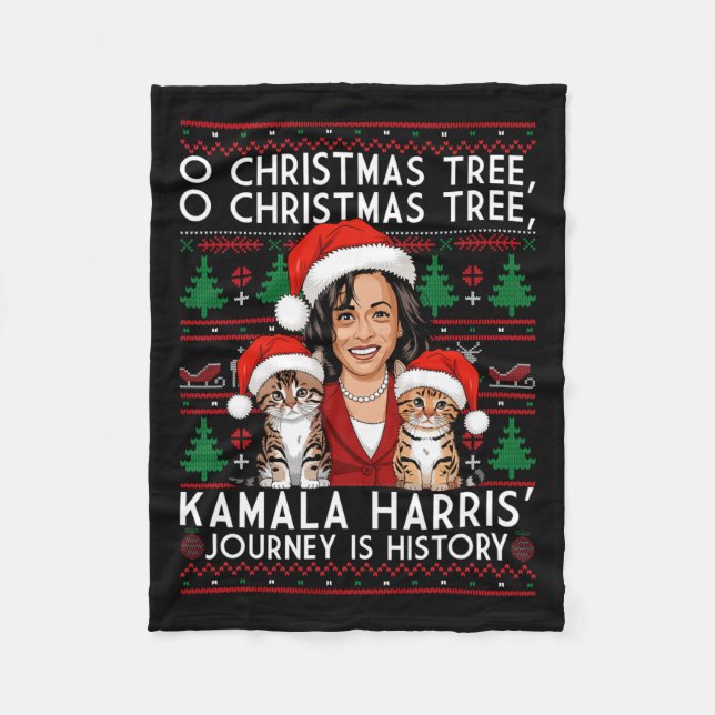 Weihnachtskatzen Ladys for Kamala Santa Ornament P Fleecedecke (Vorderseite)