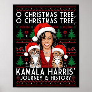 Weihnachtskatzen Ladys for Kamala Santa Ornament P Poster